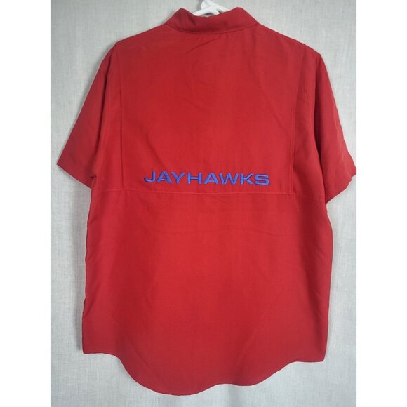 KU Kansas University Men's M Red Shirt NWT! College Vented Pro Edge Jayhawks - Picture 2 of 7